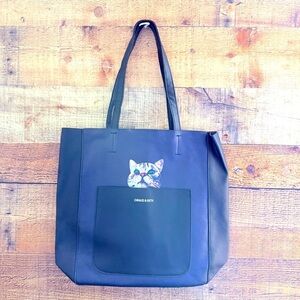Charles & Keith Black Cat Tote Bag